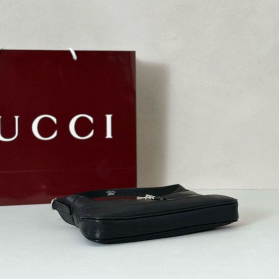 Premio Replica Borsa a tracolla piccola Gucci Jackie Slim 863136/863137 Nero Imitazione Outlet