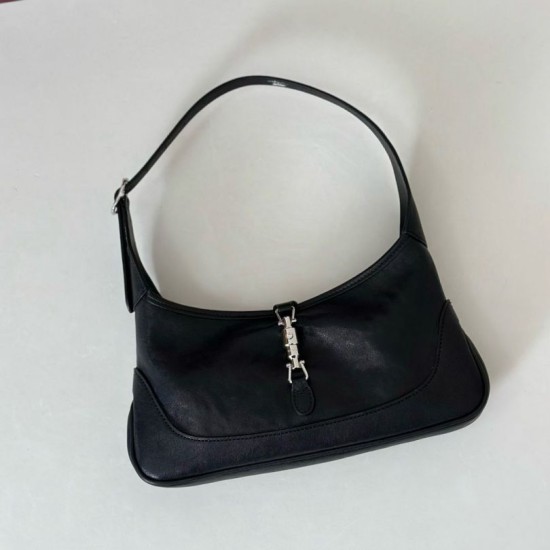 Premio Replica Borsa a tracolla piccola Gucci Jackie Slim 863136/863137 Nero Imitazione Outlet