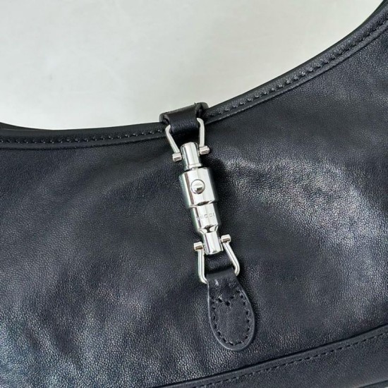 Premio Replica Borsa a tracolla piccola Gucci Jackie Slim 863136/863137 Nero Imitazione Outlet