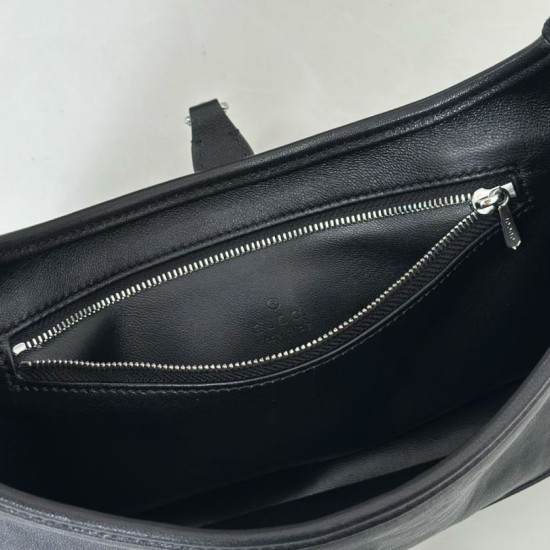 Premio Replica Borsa a tracolla piccola Gucci Jackie Slim 863136/863137 Nero Imitazione Outlet