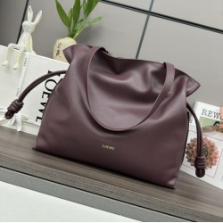 Premio Replica Borsa a mano grande Loewe Flamenco  nappa Gendi Rosso Imitazione Outlet