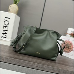 Premio Replica Borsa a mano Mini Loewe Flamenco nappa verde Imitazione Outlet