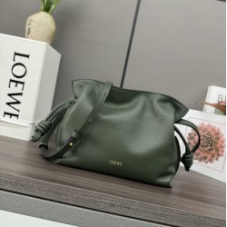 Premio Replica Borsa a mano Mini Loewe Flamenco nappa verde Imitazione Outlet