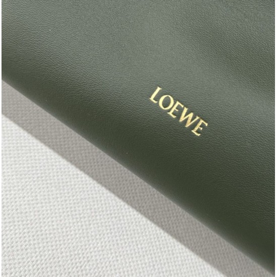 Premio Replica Borsa a mano Mini Loewe Flamenco nappa verde Imitazione Outlet