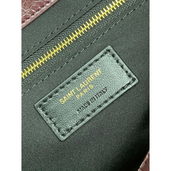 Premio Replica Borse YSL Saint Laurent Niki piccola shopping pelle bovina oliata e cerata Rosso Imitazione Outlet