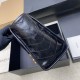 Premio Replica Borse YSL Saint Laurent Niki piccola shopping pelle bovina oliata e cerata nera Imitazione Outlet