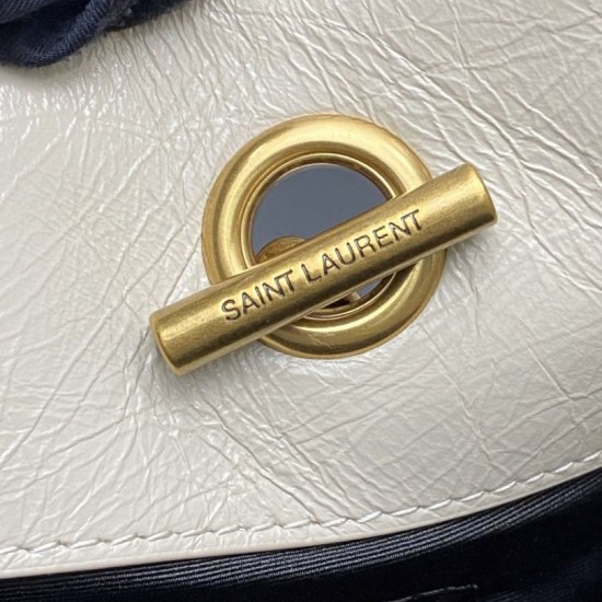 Premio Replica Borse YSL Saint Laurent Niki piccola shopping pelle bovina oliata e cerata Beige Imitazione Outlet