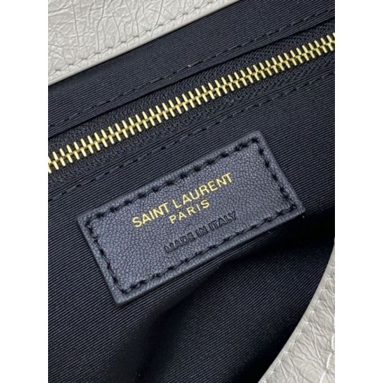 Premio Replica Borse YSL Saint Laurent Niki piccola shopping pelle bovina oliata e cerata Beige Imitazione Outlet