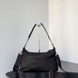Premio Replica Borsa a tracolla piccola Balenciaga Le City Moto nylon nera Imitazione Outlet