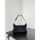Premio Replica Borsa a tracolla piccola Balenciaga Le City Moto nylon nera Imitazione Outlet
