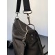 Premio Replica Borsa a tracolla media Balenciaga Le City Moto in nylon nero Imitazione Outlet