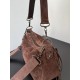 Premio Replica Borsa a tracolla piccola Balenciaga Le City scamosciata marrone Imitazione Outlet