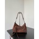 Premio Replica Borsa a tracolla piccola Balenciaga Le City scamosciata marrone Imitazione Outlet