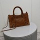 Premio Replica Borsa tote Balenciaga Le City Medium scamosciata cammello Imitazione Outlet