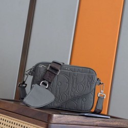 Premio Replica Dior Saddle Triple Pouch Dior Gravity Uomo grigio Imitazione Outlet