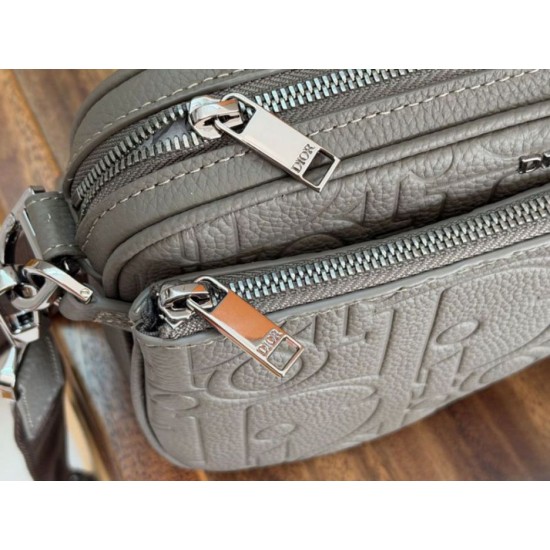 Premio Replica Dior Saddle Triple Pouch Dior Gravity Uomo grigio Imitazione Outlet