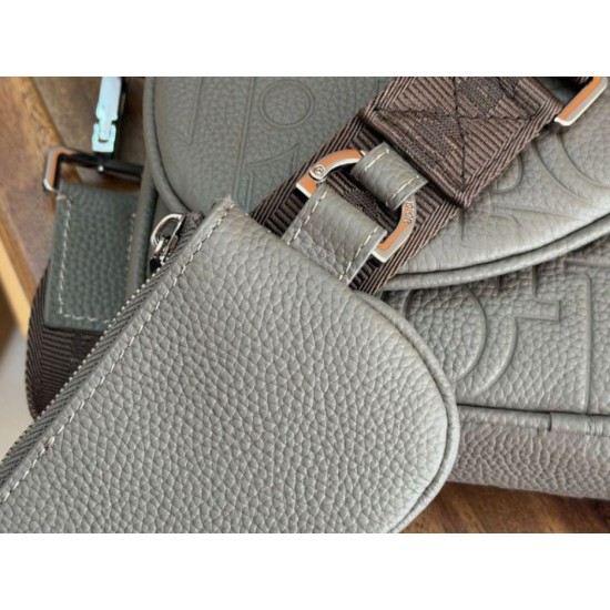 Premio Replica Dior Saddle Triple Pouch Dior Gravity Uomo grigio Imitazione Outlet