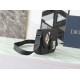 Premio Replica Borse a tracolla Dior Saddle piccola con patta nera Imitazione Outlet