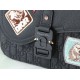 Premio Replica Borse a tracolla Dior Saddle piccola con patta nera Imitazione Outlet