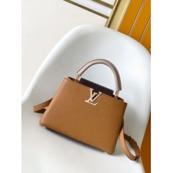 Premio Replica Borsa tote Louis Vuitton Taurillon Capucines BB M14176 Marrone Imitazione Outlet