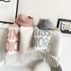 Premio Replica Sciarpa reversibile in cashmere Dior Miss Dior Graffiti grigio/avorio 17 x 140 Imitazione Outlet