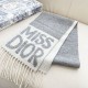 Premio Replica Sciarpa reversibile in cashmere Dior Miss Dior Graffiti grigio/avorio 17 x 140 Imitazione Outlet