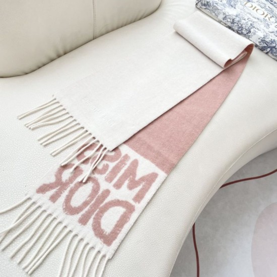 Premio Replica Sciarpa reversibile in cashmere Dior Miss Dior Graffiti grigio/Rosa 17 x 140 Imitazione Outlet