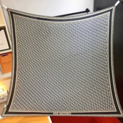 Premio Replica Sciarpa quadrata reversibile in seta e cashmere Dior Oblique Diortwin grigio/nero 140 x 140 Imitazione Outlet