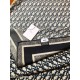 Premio Replica Sciarpa quadrata reversibile in seta e cashmere Dior Oblique Diortwin grigio/nero 140 x 140 Imitazione Outlet