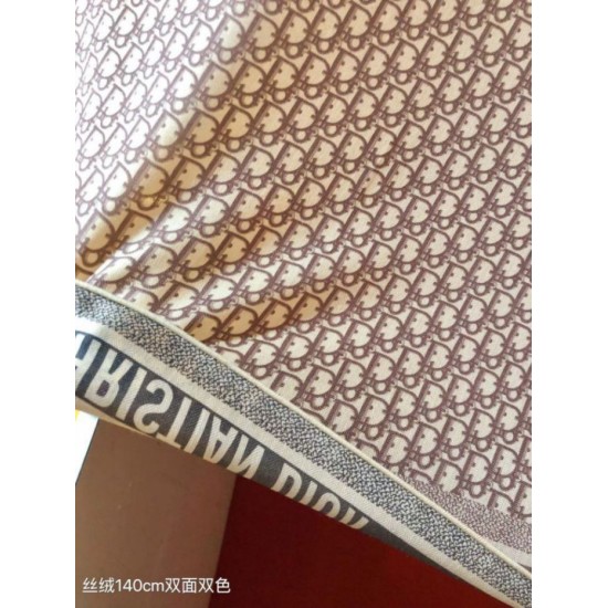 Premio Replica Sciarpa quadrata reversibile in seta e cashmere Dior Oblique Diortwin bordeaux/nero 140 x 140 Imitazione Outlet
