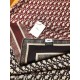 Premio Replica Sciarpa quadrata reversibile in seta e cashmere Dior Oblique Diortwin bordeaux/blu 140 x 140 Imitazione Outlet