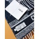 Premio Replica Sciarpa Dior Oblique double face in cashmere ecru/blu 48 x 200 Imitazione Outlet