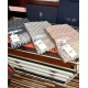 Premio Replica Sciarpa frange Dior Oblique cashmere blu navy/écru 45 x 200 Rosa Imitazione Outlet