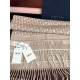 Premio Replica Sciarpa frange Dior Oblique cashmere blu navy/écru 45 x 200 Rosa Imitazione Outlet
