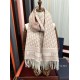 Premio Replica Sciarpa frange Dior Oblique cashmere blu navy/écru 45 x 200 Rosa Imitazione Outlet