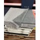 Premio Replica Sciarpa frange Dior Oblique cashmere blu navy/écru 45 x 200 grigio Imitazione Outlet
