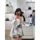 Premio Replica Sciarpa frange Dior Oblique cashmere blu navy/écru 45 x 200 grigio Imitazione Outlet