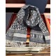 Premio Replica Sciarpa frange Dior Oblique cashmere blu navy/écru 45 x 200 Blu Imitazione Outlet