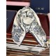 Premio Replica Sciarpa Mitzah in seta e cashmere multicolore Dior D-Floral 140 x 140 01 Imitazione Outlet