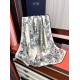 Premio Replica Sciarpa Mitzah in seta e cashmere multicolore Dior D-Floral 140 x 140 01 Imitazione Outlet