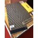 Premio Replica Sciarpa Fendi FF in misto lana e cashmere nera/marrone 32 x 200 Imitazione Outlet