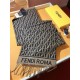 Premio Replica Sciarpa Fendi FF in misto lana e cashmere nera/marrone 32 x 200 Imitazione Outlet