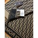 Premio Replica Sciarpa Fendi FF in misto lana e cashmere nera/marrone 32 x 200 Imitazione Outlet