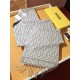 Premio Replica Sciarpa Fendi FF in misto lana e cashmere grigio tortora 32 x 200 Imitazione Outlet