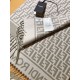 Premio Replica Sciarpa Fendi FF in misto lana e cashmere grigio tortora 32 x 200 Imitazione Outlet