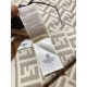 Premio Replica Sciarpa Fendi FF in misto lana e cashmere grigio tortora 32 x 200 Imitazione Outlet