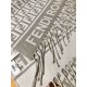 Premio Replica Sciarpa Fendi FF in misto lana e cashmere grigio tortora 32 x 200 Imitazione Outlet