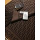 Premio Replica Sciarpa Fendi FF in misto lana e cashmere bordeaux 32 x 200 Imitazione Outlet