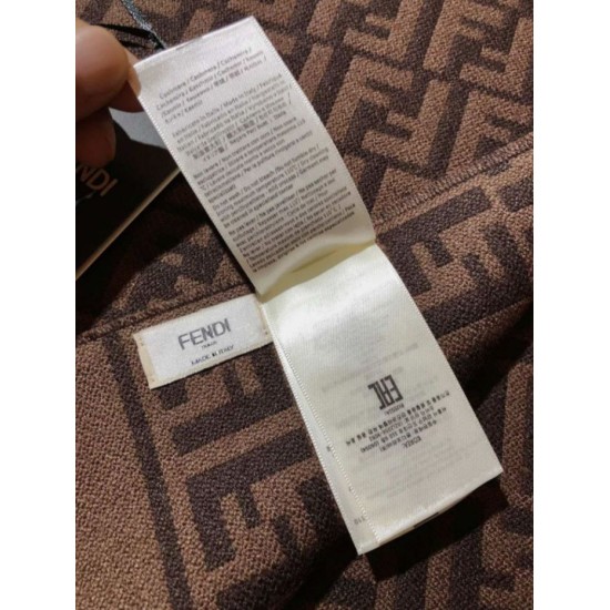 Premio Replica Sciarpa Fendi FF in misto lana e cashmere bordeaux 32 x 200 Imitazione Outlet