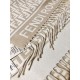 Premio Replica Sciarpa Fendi FF in misto lana e cashmere Beige 32 x 200 Imitazione Outlet